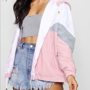 Boohoo Hooded Panelled Windbreaker